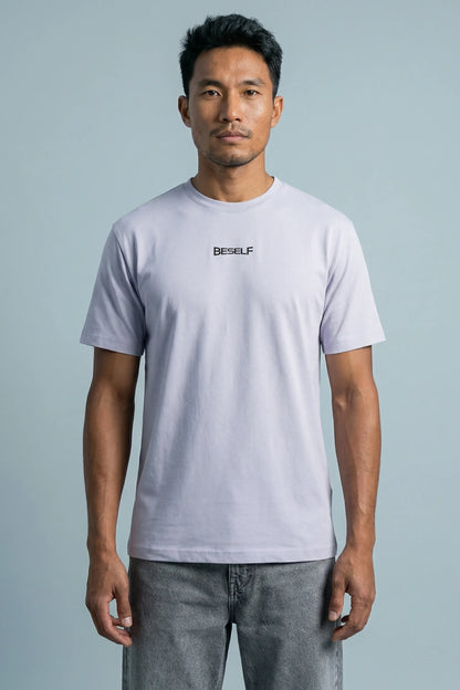 Lavender Cotton Stretch T-Shirt for indian men | Flexible Regular Fit Tee