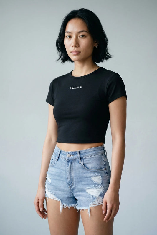 Women’s Baby Tee | Cotton Stretch Cropped T-Shirt