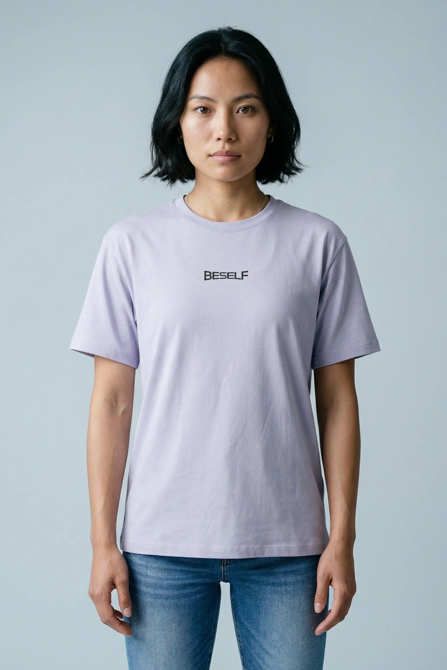 Lavender Cotton Stretch T-Shirt for indian Women | Flexible Regular Fit Tee