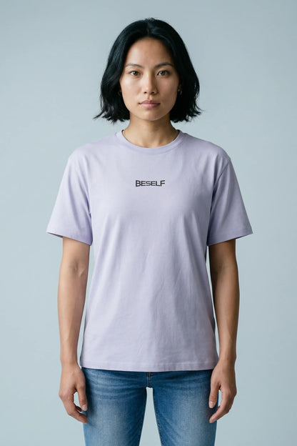 Lavender Cotton Stretch T-Shirt for indian Women | Flexible Regular Fit Tee