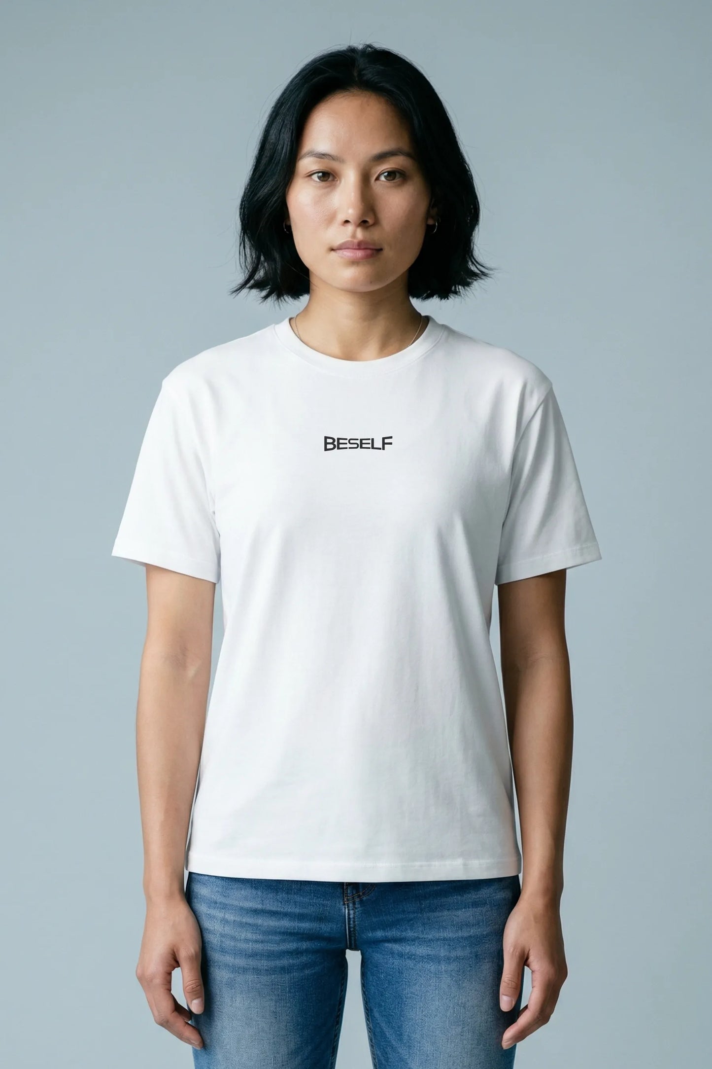 White Cotton Stretch T-Shirt for indian Women | Flexible Regular Fit Tee