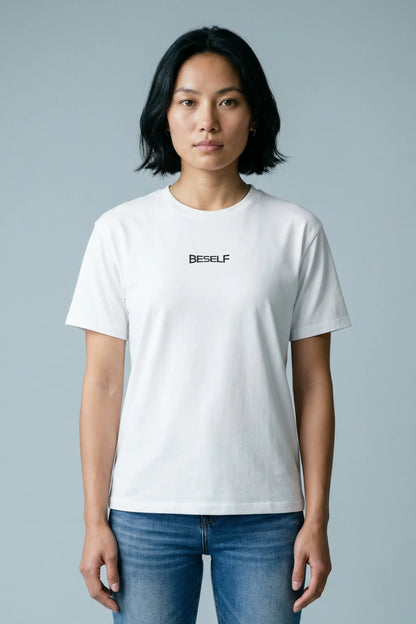 White Cotton Stretch T-Shirt for indian Women | Flexible Regular Fit Tee