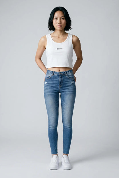 Women’s Crop Tank Top | Cotton Sleeveless Cropped Tee