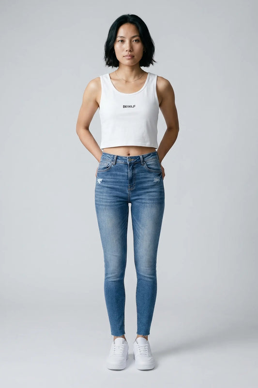 Women’s Crop Tank Top | Cotton Sleeveless Cropped Tee