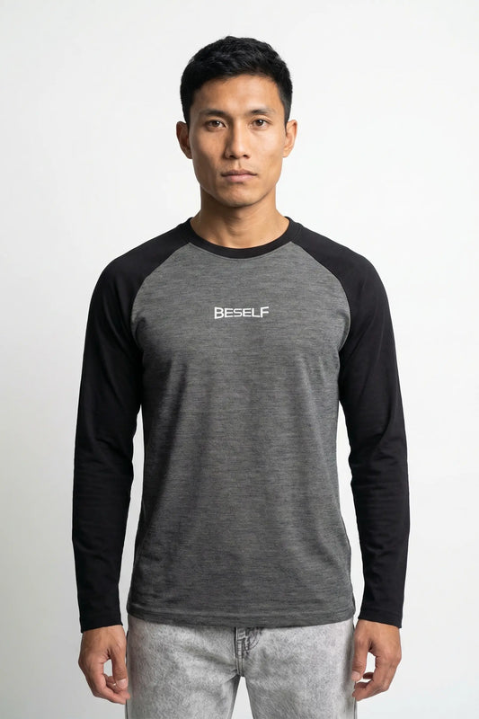 Men’s Raglan T-Shirt | Full Sleeve Cotton Crew Tee