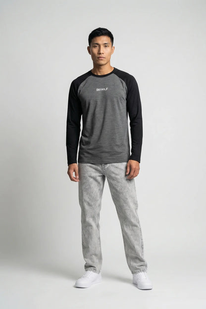 Men’s Raglan T-Shirt | Full Sleeve Cotton Crew Tee