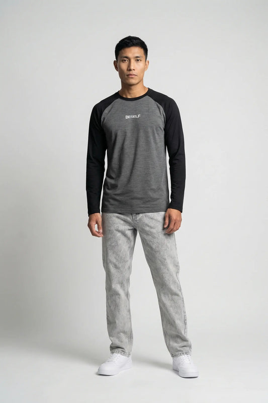 Men’s Raglan T-Shirt | Full Sleeve Cotton Crew Tee