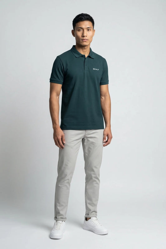 Men’s Polo T-Shirt | 100% Cotton Regular Fit Collar Tee
